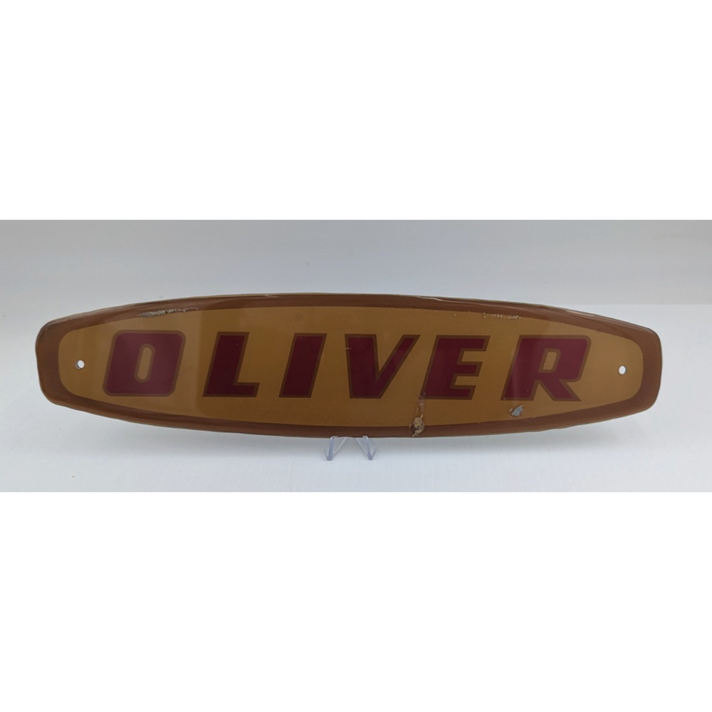 Vintage Oliver Tractor Emblem Sign Advertising